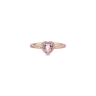 Pandora Sparkling Elevated Heart Ring 188421C04-48
