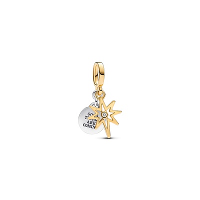 Pandora Engravable North Star Lab-grown Diamond Dangle Charm 763588C01