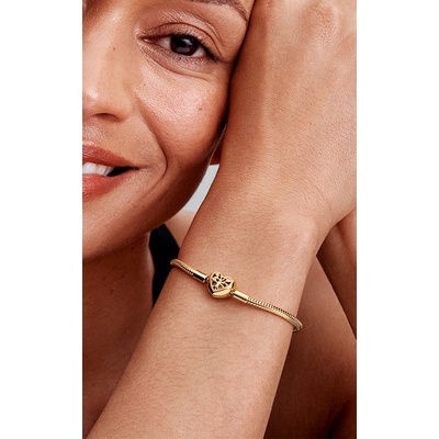Pandora Family Tree Heart Clasp Snake Chain Bracelet 563516C01-17
