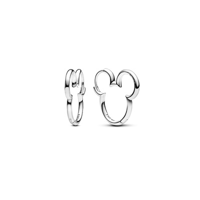 Pandora Disney Mickey Mouse Silhouette Hoop Earrings 293528C00