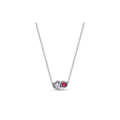 Pandora Halo Hearts Pendant Necklace 393632C01-45