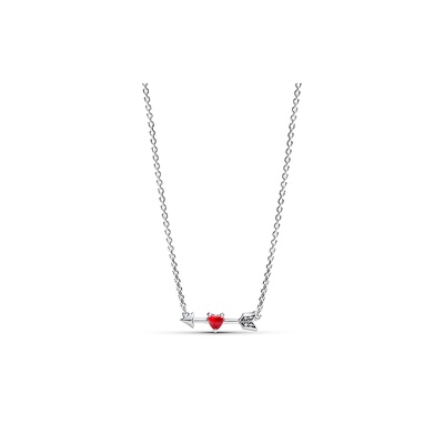 Pandora Arrow Murano Glass Heart Necklace 393669C01-50