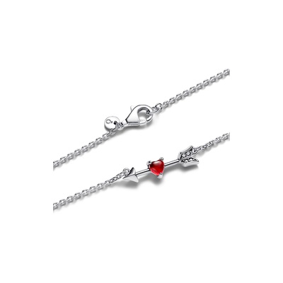 Pandora Arrow & Murano Glass Heart Necklace 393669C01-50