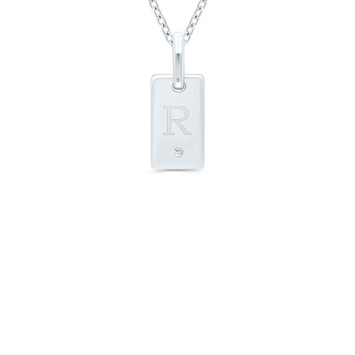 Albert's Sterling Silver ''R'' Initial Necklace 2477440017W-R