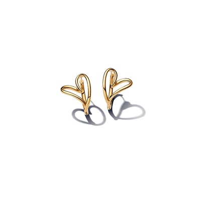 Pandora Organically Shaped Heart Hoop Earrings 263807C00