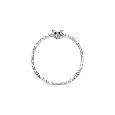 Pandora Moments Butterfly Clasp Snake Chain Bracelet 590782C01-17