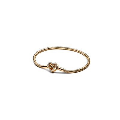 Pandora Sparkling Infinity Heart Clasp Snake Chain Bracelet