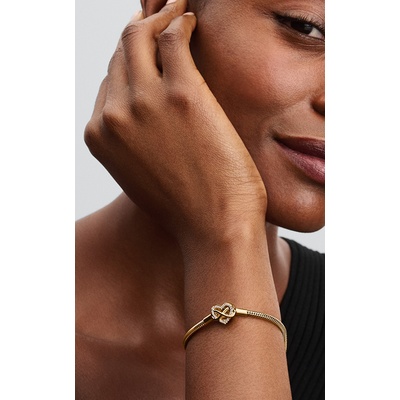 Pandora Sparkling Infinity Heart Clasp Snake Chain Bracelet