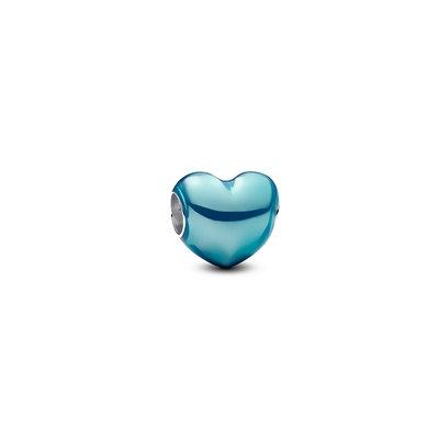 Pandora Metallic Sky Blue Heart Charm 793337C06