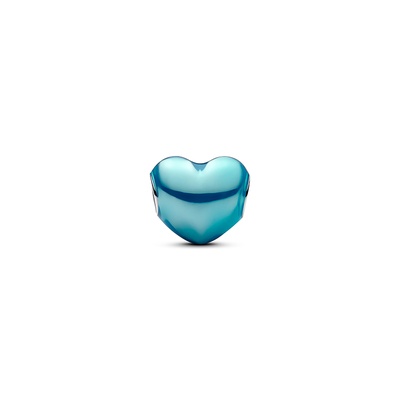 Pandora Metallic Sky Blue Heart Charm 793337C06