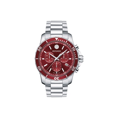 Movado Men's Series 800 Chronograph 42mm Red Watch 2600194