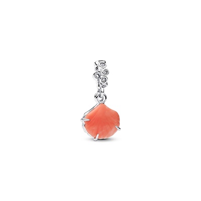 Pandora Coral-coloured Shell Double Dangle Charm 793821C01