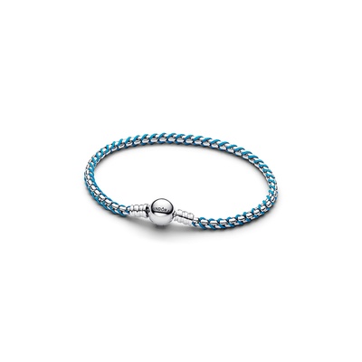 Pandora Blue Cord Snake Chain Bracelet 593816C01-17