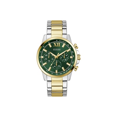 Guess Men's Walker 44mm Two Tone Green Dial Multifunction Watch