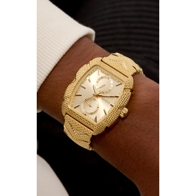 Guess Men's Nile Gold Tone Tonneau Watch GW0885G1