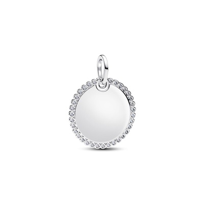 Pandora Engravable Round Tag Pendant 394007C01