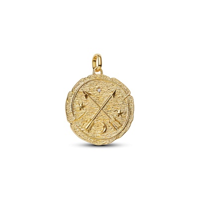 Pandora Crossing Arrows Oversized Medallion Charm 764084C01