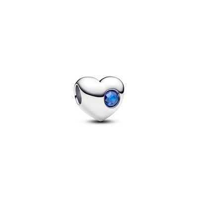Pandora Engravable Blue Stone Heart Charm 794161C09