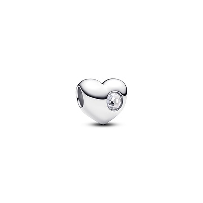 Pandora Engravable Clear Stone Heart Charm 794161C04