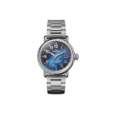 Shinola Men's and Ladies' Runwell 36mm Blue Mother orf Pearl Dial