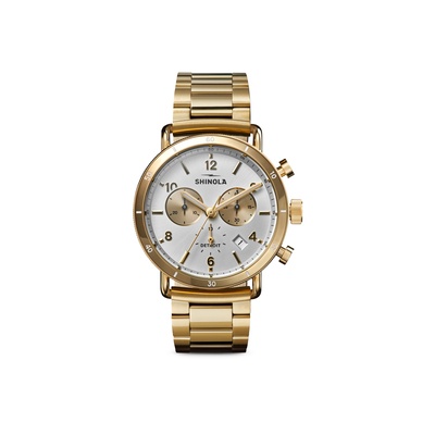 Shinola Ladies' Canfield Sport 40mm Goldtone Silver Dial Watch