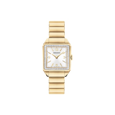 Movado Ladies' Heritage 1917 Gold Tone 34mm Lab Grown Diamond