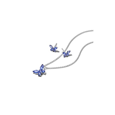 Pandora Sparkling Blue Butterfly Jewelry Gift Set B802652
