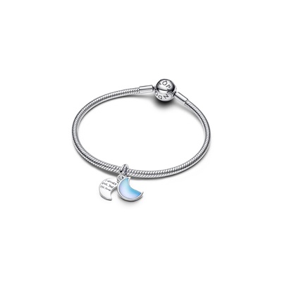 Pandora Crescent Moon Double Dangle Charm 794272C01