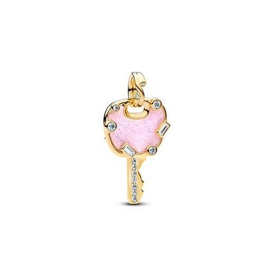 Pandora Opalescent Pink Love Key Large Dangle Charm 764349C01