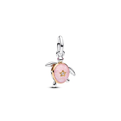 Pandora 2026 Pink Sea Turtle Lab-grown Diamond Dangle Charm 764432C01