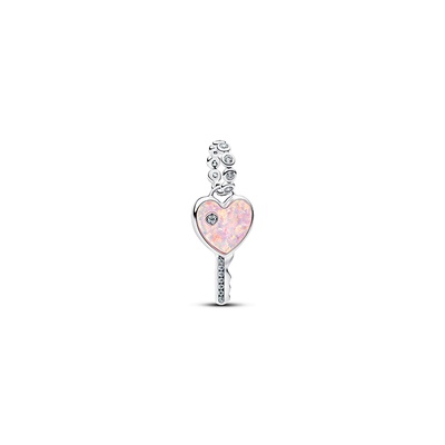 Pandora Opalescent Heart Key Dangle Charm 794427C01