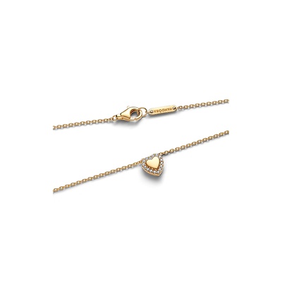 Pandora Engravable Heart Halo Collier Necklace 364364C01-45