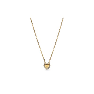 Pandora Engravable Heart Halo Collier Necklace 364364C01-45