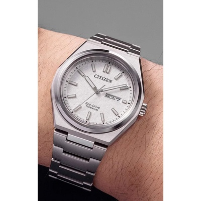 Citizen Men's Zenshin Three-hand White Dial Watch AW0130-85A