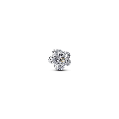 PANDORA シルバー フラワー ストーン チャーム Pandora Pavé Flower Openwork Charm 764480C01