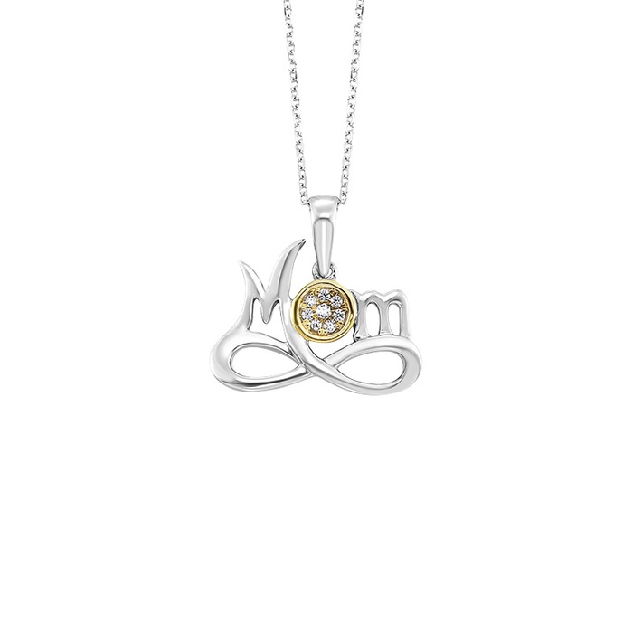 Albert's 10k Yellow Gold and Sterling Silver Diamond Mom