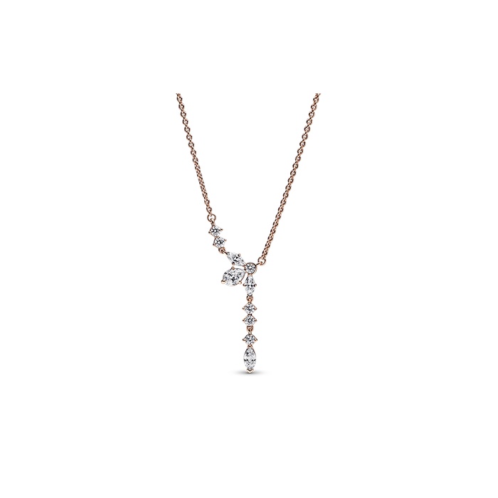 Sparkling Herbarium Cluster Drop Collier Necklace 382386C01