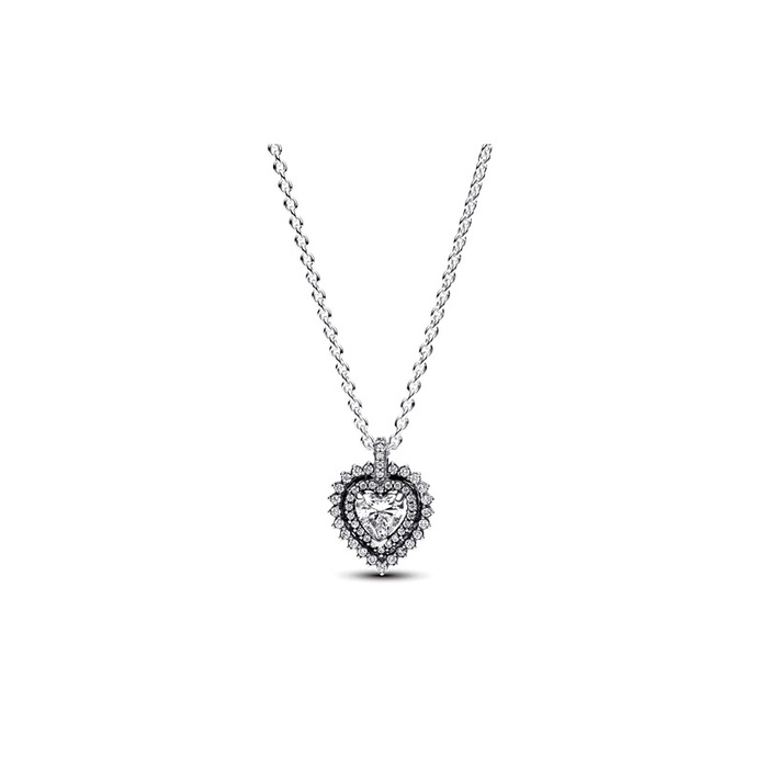 Pandora Sparkling Heart Halo Pendant Necklace 393099C01-45