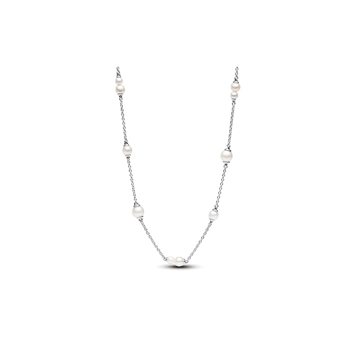 Pandora Treated Freshwater Cultured Pearl Station Chain Necklace