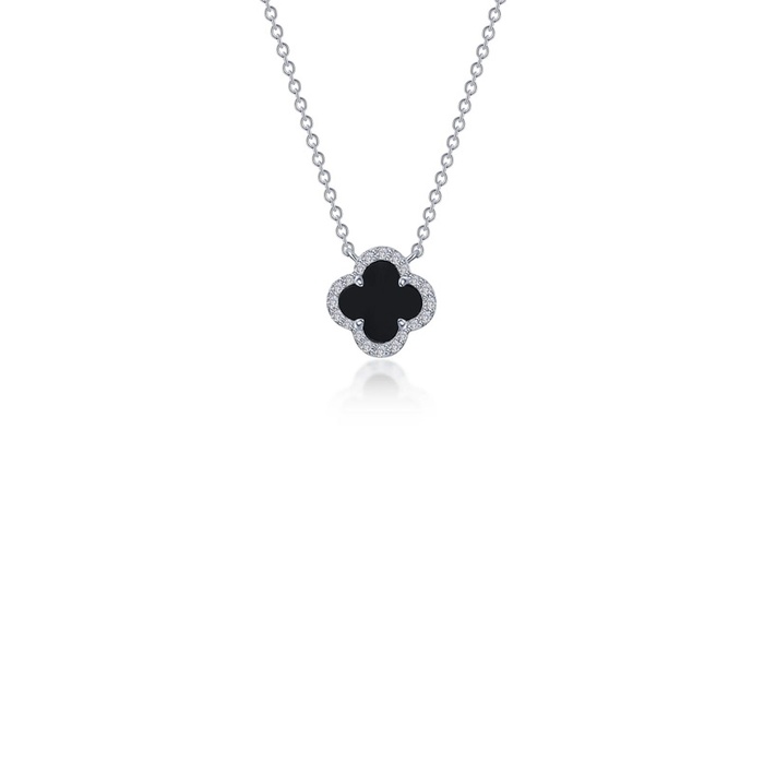 ANGLE MODEL ONE NECKLACE ブラック・シルバー　Lサイズ Lafonn Travel Jewelry Necklace N0334OXP20 | Albert's Diamond Jewelers