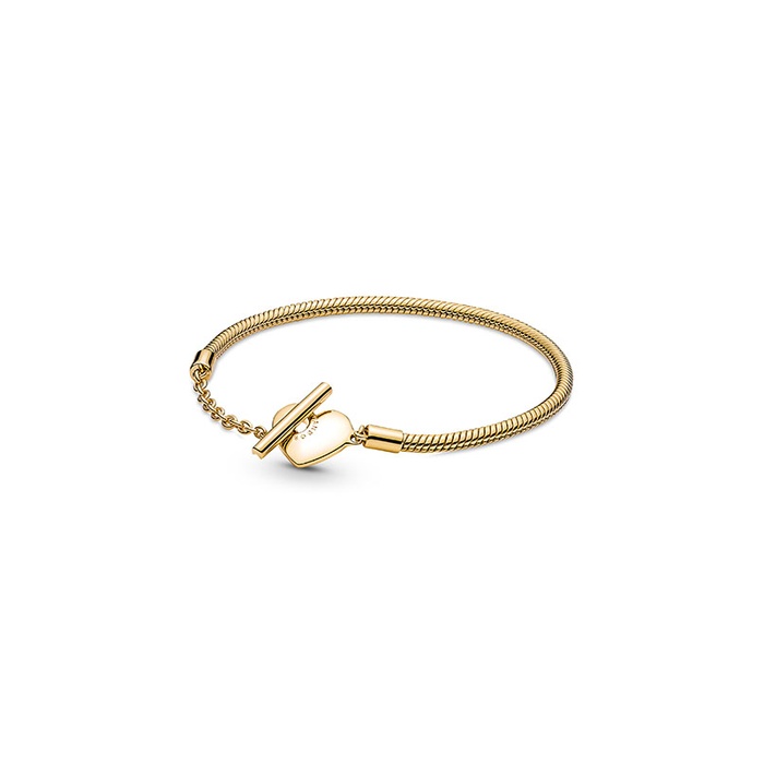 アクセサリー PandoraMomentsHeartT-BarSnakeBracelet Pandora Moments Heart T-Bar Snake Chain Bracelet Sterling