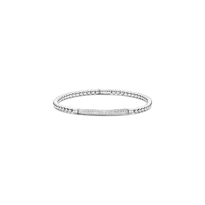 Hulchi Belluni 18K White Gold 3mm Diamond Tresore Stretch