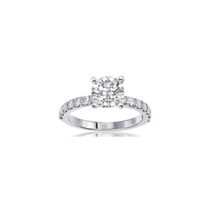 Albert's 14k White Gold 1/6ct Diamond Semi Mount Engagement