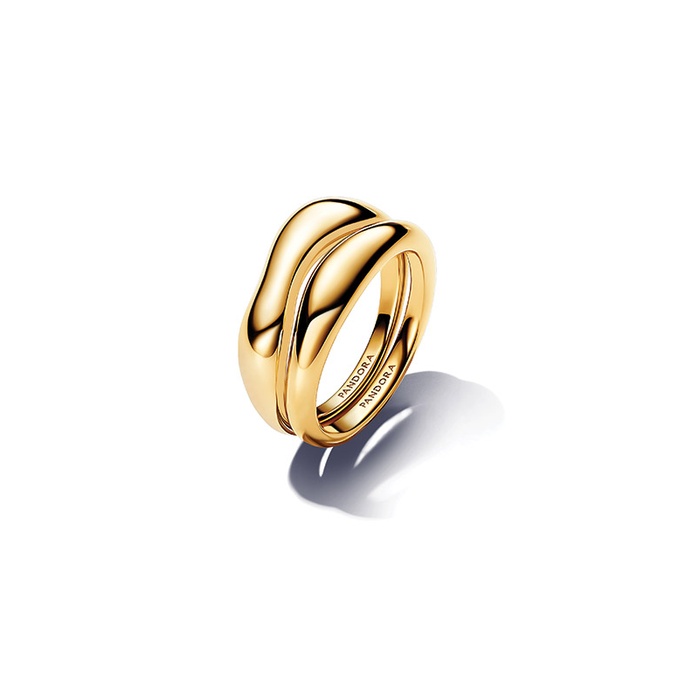 Pandora Organically Shaped Stacking Rings 163264C00-52