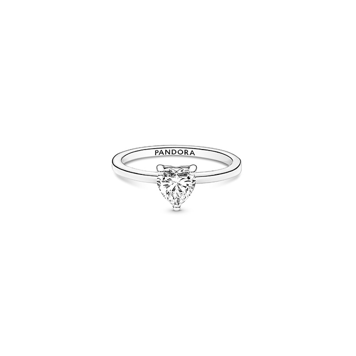 PANDORA Heart Solitaire Ring リング ユウシ 着用 Pandora Sparkling Heart Solitaire Ring 191165C01-54
