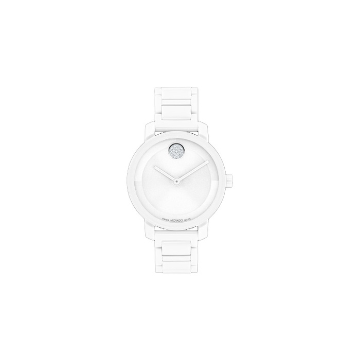 Movado Bold Evolution 34mm White Ceramic Ladies Watch