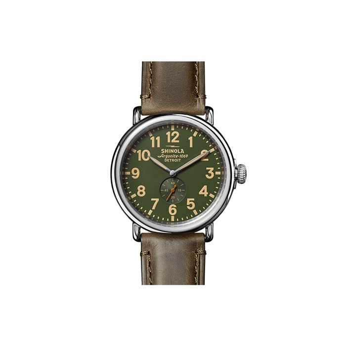 Shinola The Runwell 47mm Dark Olive Dial Mens Watch 120250579
