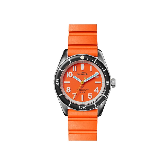 Shinola The Duck 42mm Orange Mens Watch S0120250996