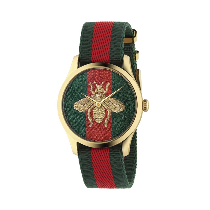 ★どんなシーンにも★GUCCI G-Timeless Bee Motif Unisex Watch GUCCI G-Timeless 38MM Emerald Green Bee Motif Unisex Watch