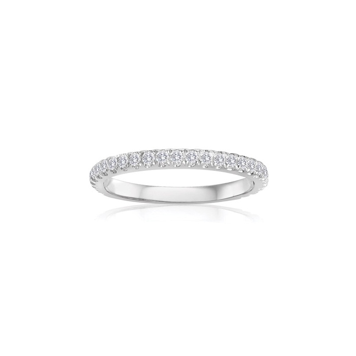 えいふぉあばんと Albert's 14k White Gold 1ctw Pave Wedding Band 72232D-4W-1